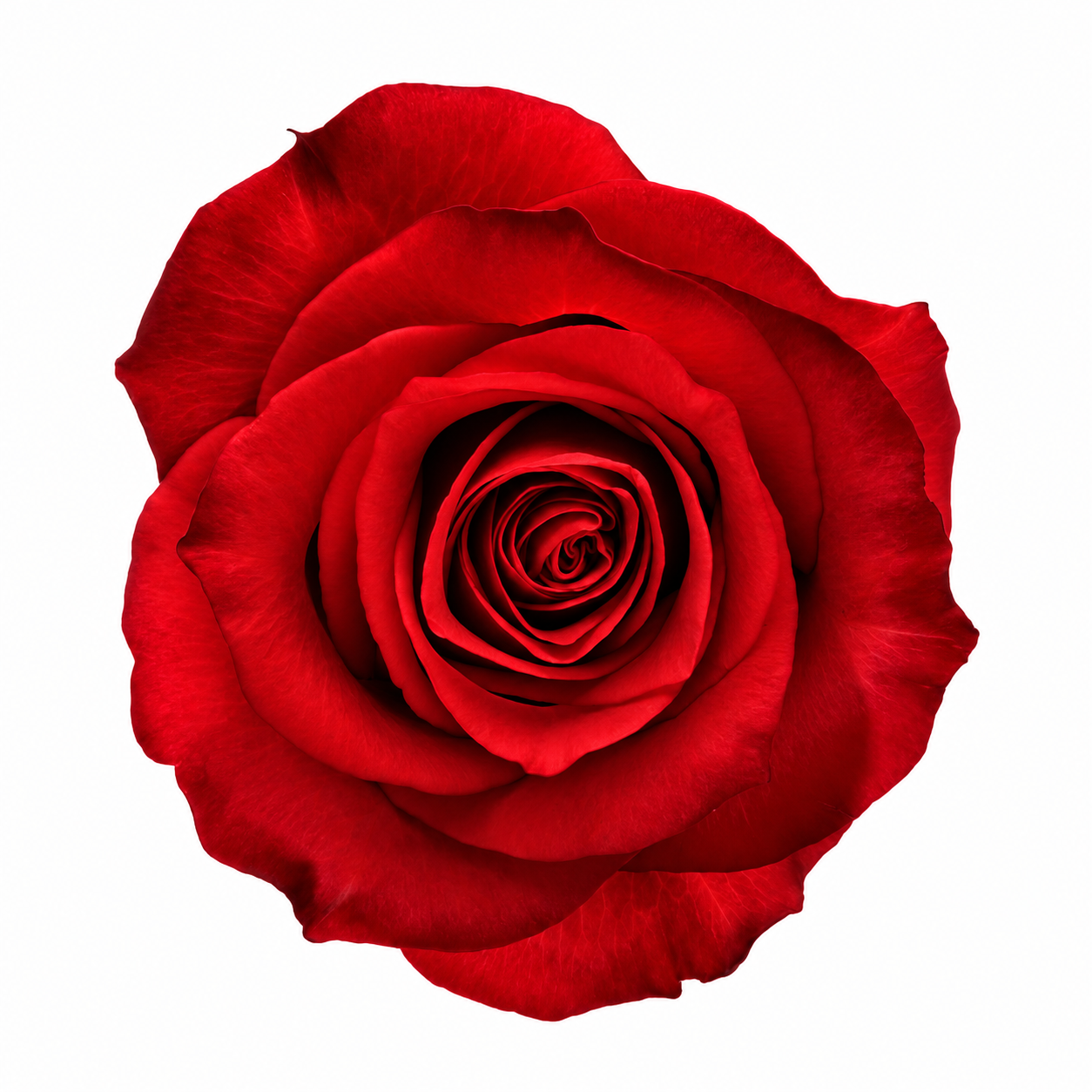 Rosa roja sobre fondo blanco